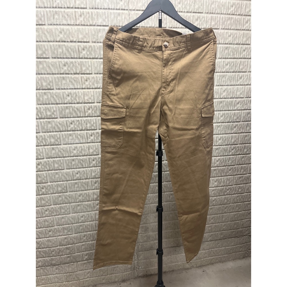 George Mens Opp Cargo Pants Brown Pecan Tan Utility Workwear 30x32 NEW